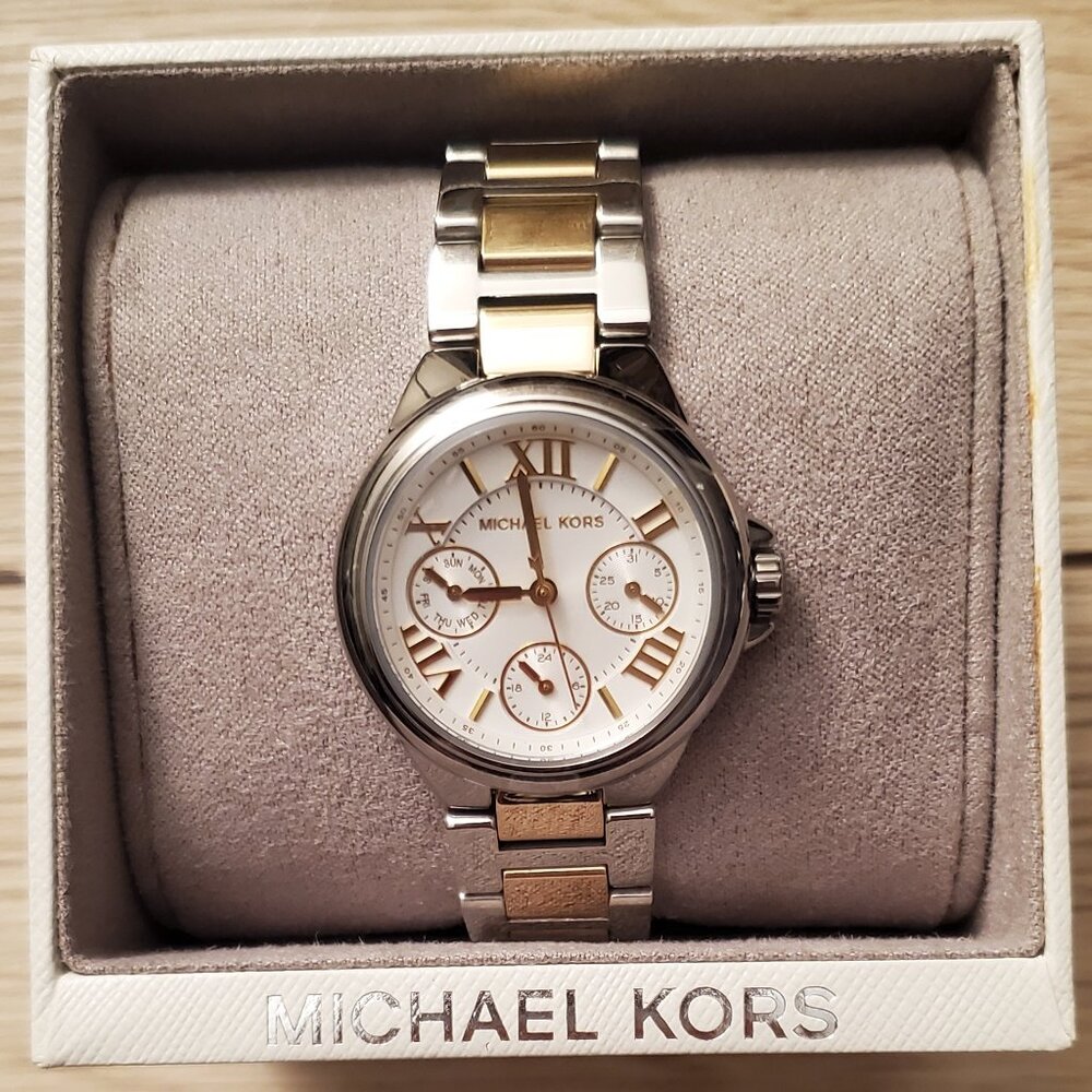 Michael Kors Women's Mini Camille Two-Tone Stainless Steel Bracelet Watch